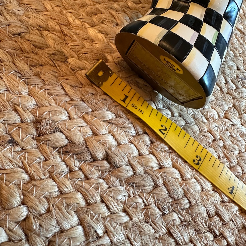 MacKenzie-Childs Black and White Checkered Candle Holders with Gold Wings - Picture 6 of 11